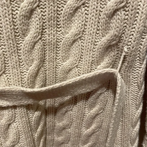 Forever 21 Belted Cream Cardigan Sweater - Picture 3 of 5